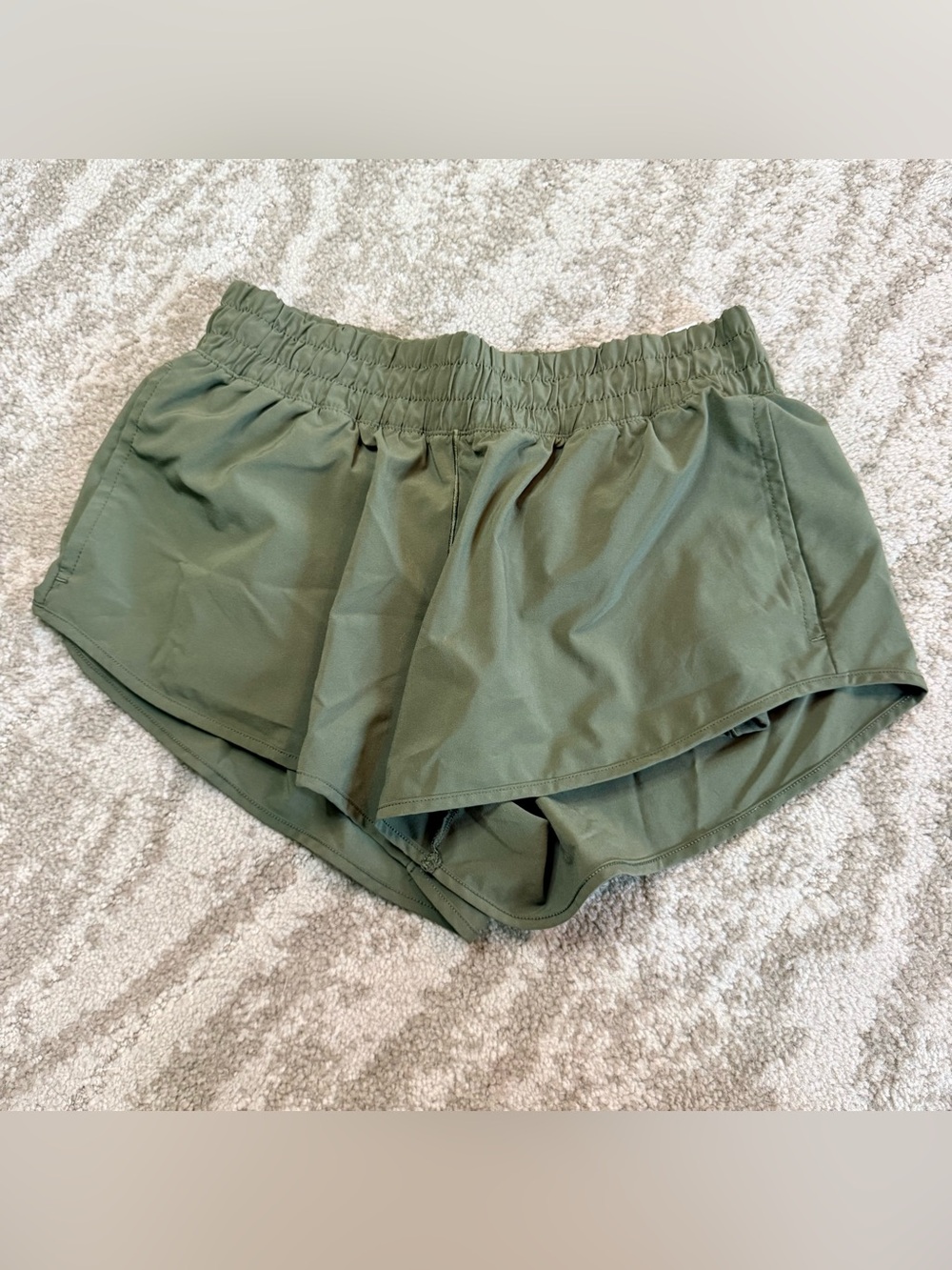 aerie Olive Green Layered Athletic Shorts